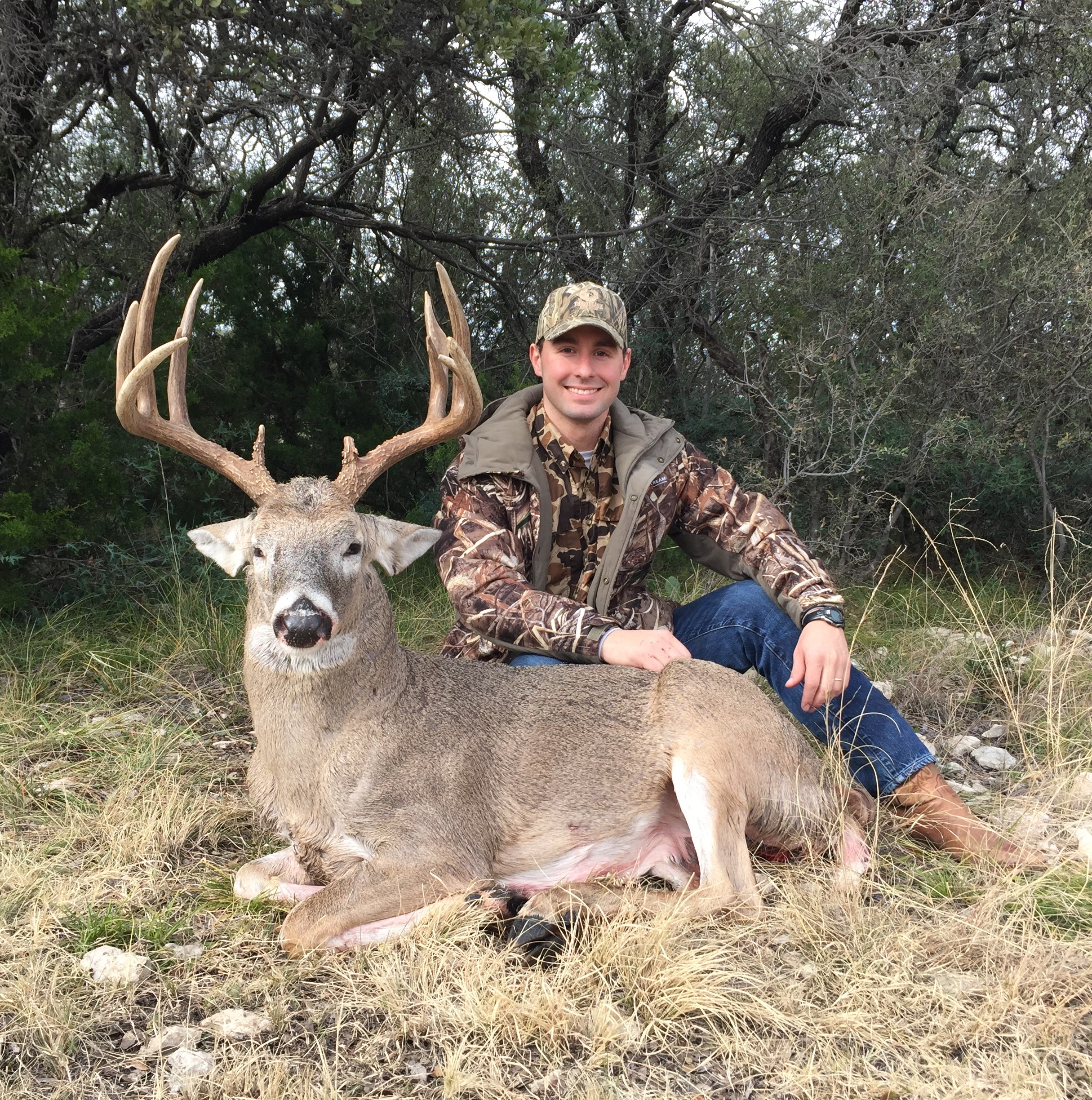 An avid duck and deer hunter when he gets the chance, JP has this trophy buck from a hunt in Texas mounted on his office wall.