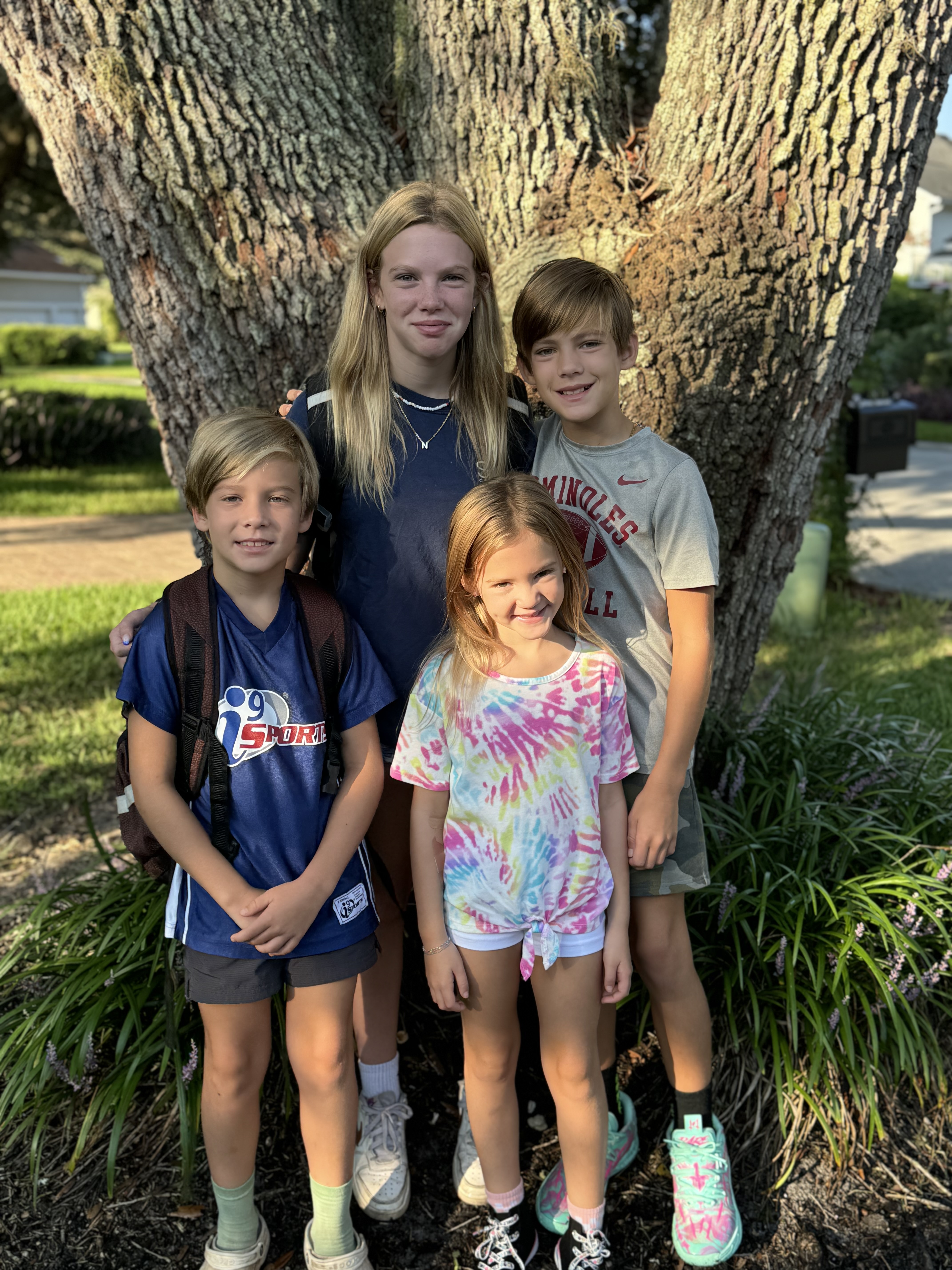 Attorney Blake Cole's children on their first day of school: Norah, 14, is starting the eighth grade; Bobby, 11, is a sixth grader; Lincoln, 9; is now a fourth grader; and Margot, 7, starts the second grade.